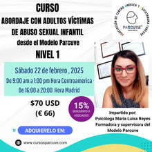 Cargar imagen en el visor de la galería, CURSO ABORDAJE CON ADULTOS VÍCTIMAS DE ABUSO SEXUAL INFANTIL NIVEL 1
