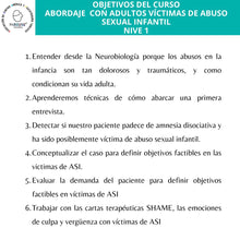 Cargar imagen en el visor de la galería, CURSO ABORDAJE CON ADULTOS VÍCTIMAS DE ABUSO SEXUAL INFANTIL NIVEL 1
